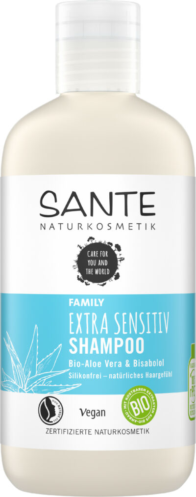 Sante - Šampón extra sensitív, Bio aloe vera & Bisabolol, 250 ml