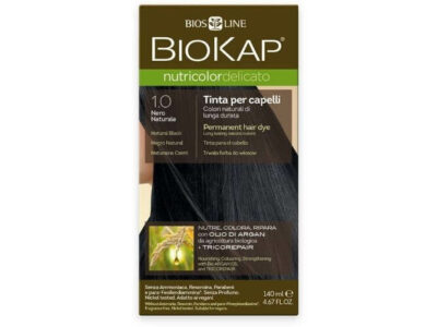Biokvap NUTRICOLOR DELICATO - Farba na vlasy - 1.00 Čierna prírodná 140 ml