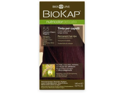 Biokvap NUTRICOLOR DELICATO - Farba na vlasy - 5.50 Hnedá - svetlý mahagón 140 ml