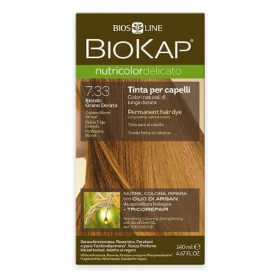 Biokvap NUTRICOLOR DELICATO - Farba na vlasy - 7.33 Blond Zlatá pšenica 140 ml