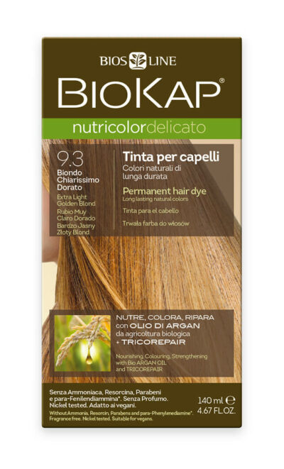 Biokvap NUTRICOLOR DELICATO - Farba na vlasy - 9.30 Blond zlatá - Extra svetlá 140 ml